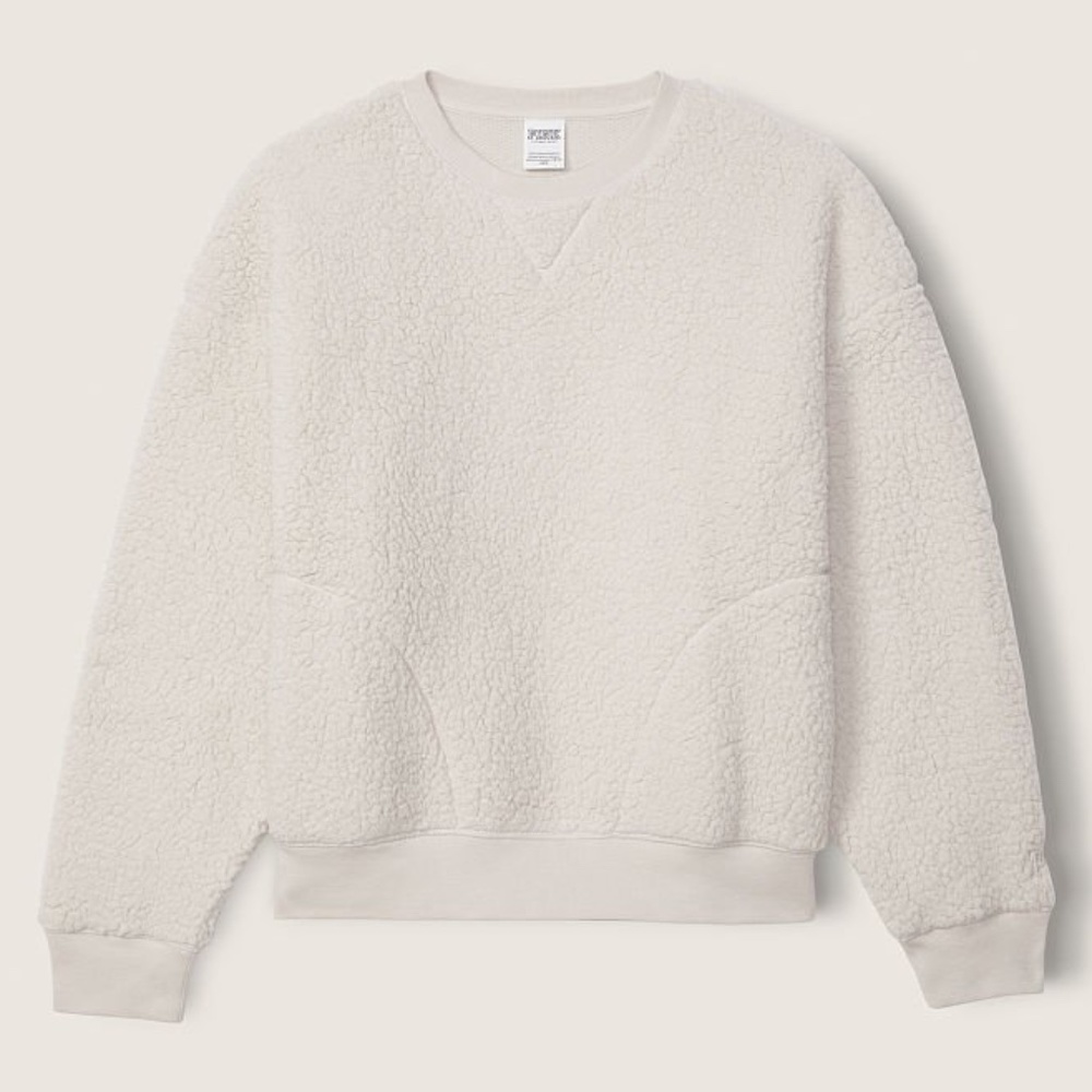 NWT PINK Victoria Secret’s Sherpa Sweatshirt Size XL